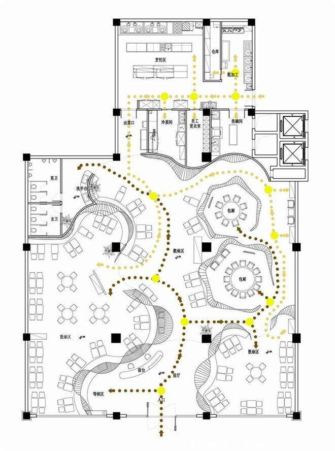 動線直接影響餐廳運營成本，餐廳的動線設計如何才能設計到位？