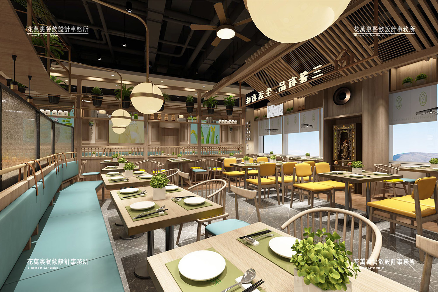 寧波餐廳店面設(shè)計：色彩配置怎樣符合空間構(gòu)成原則？（餐廳色彩布局要求）