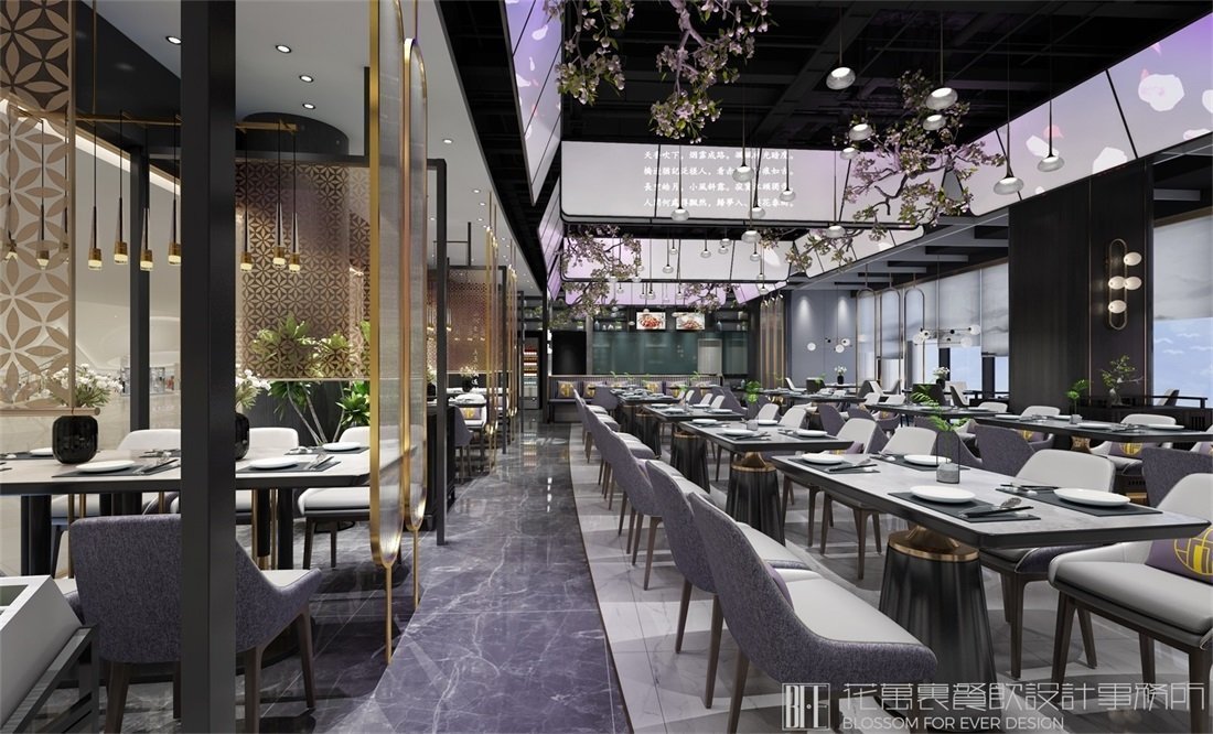 【梨花春雨】中餐餐飲空間設(shè)計(jì)案例圖片1