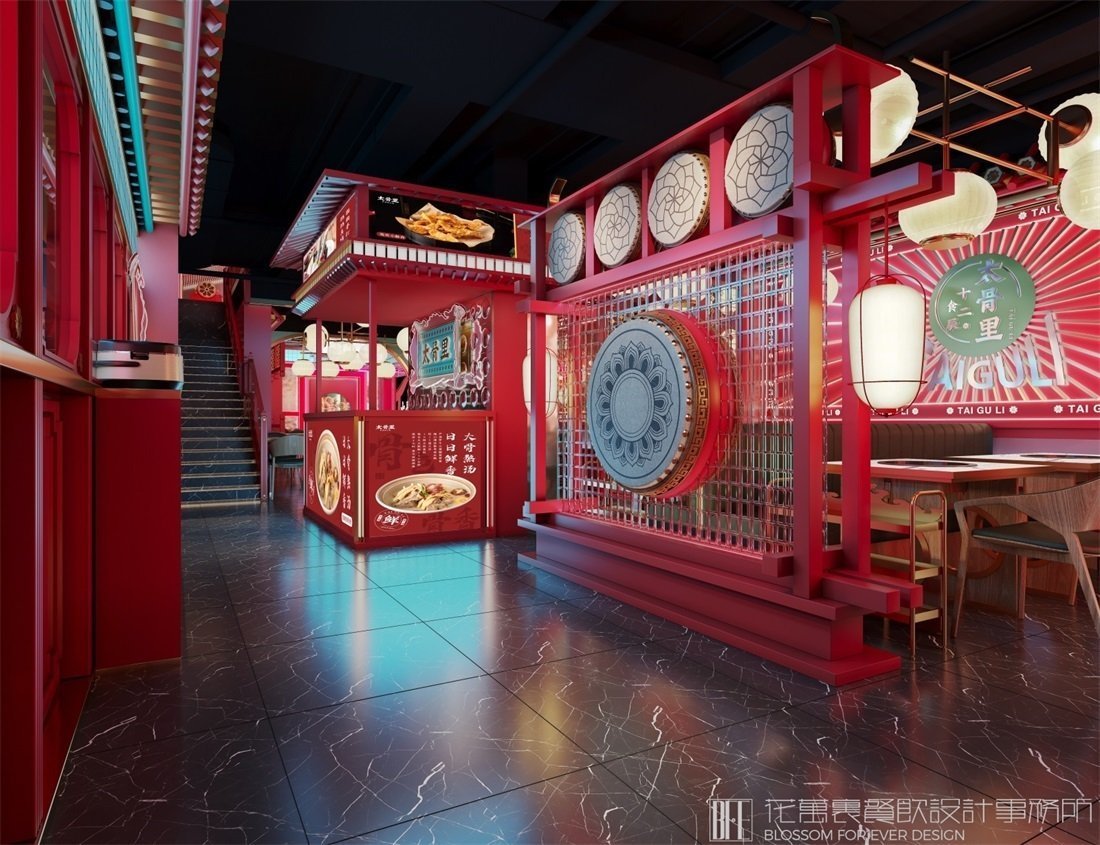 【太骨里】火鍋店餐飲空間設(shè)計案例圖片 7
