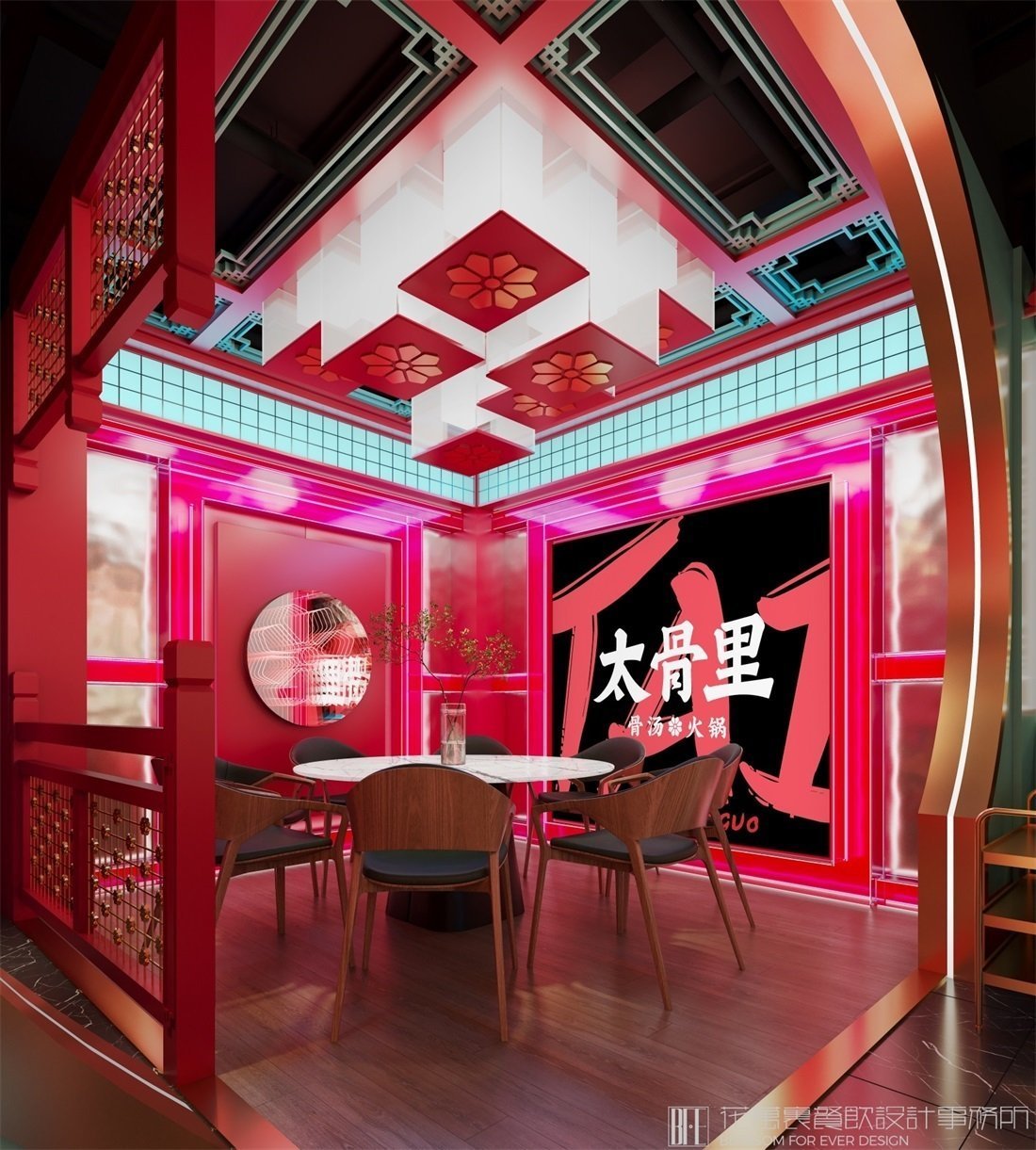 【太骨里】火鍋店餐飲空間設(shè)計案例圖片 6