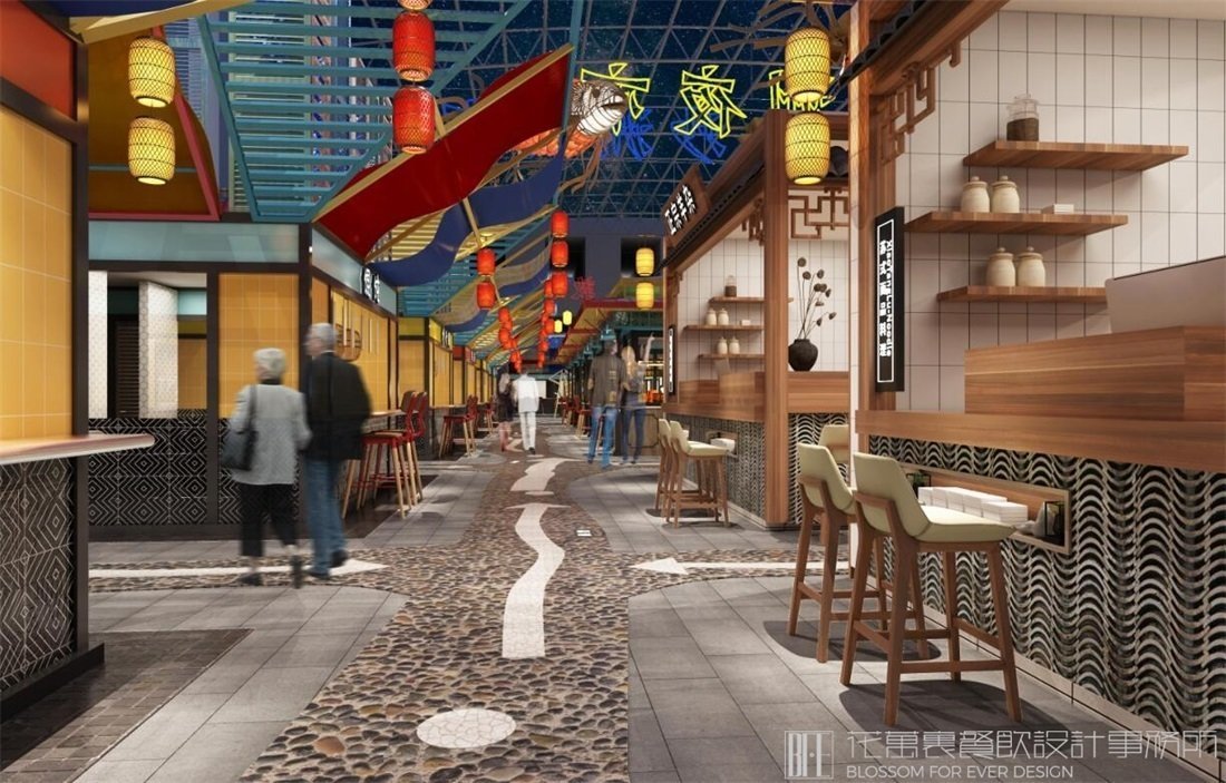 【敦煌夜市】夜市餐飲空間設(shè)計(jì)案例圖片 5