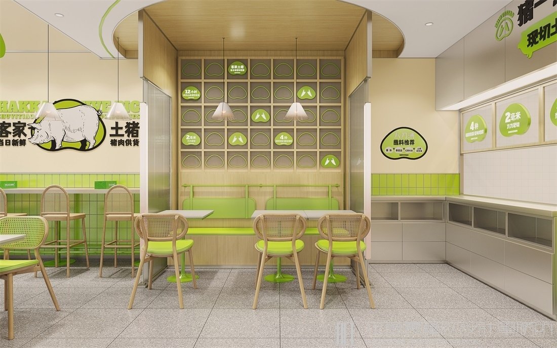 【豬一跳】面館空間設(shè)計(jì)案例圖片 23