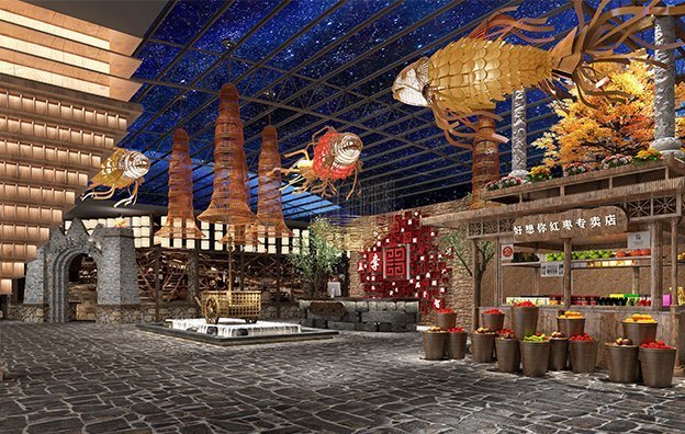 【新鄭服務(wù)區(qū)】中餐餐飲空間設(shè)計(jì)案例
