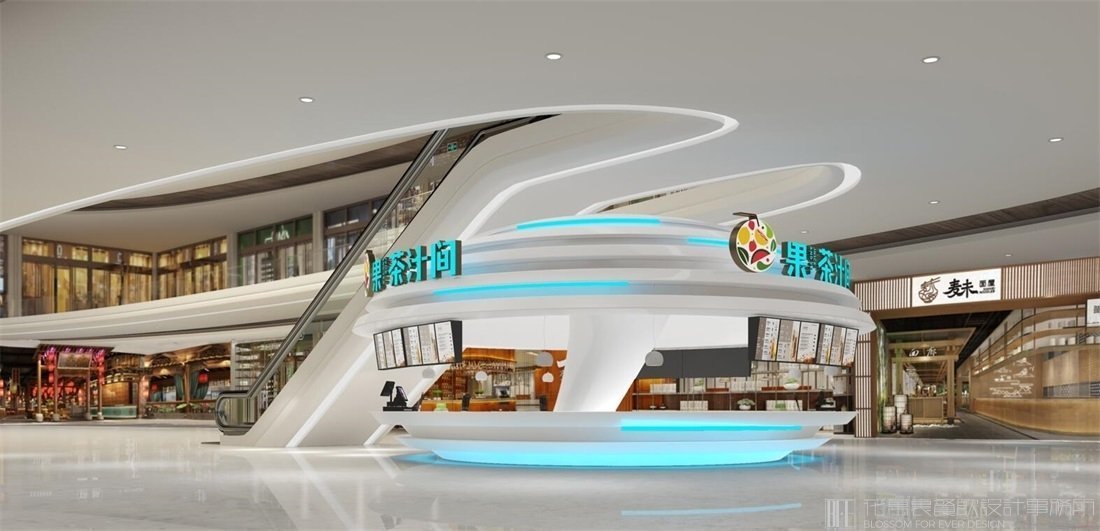【果茶之間】奶茶店餐飲空間設(shè)計(jì)案例圖片 1