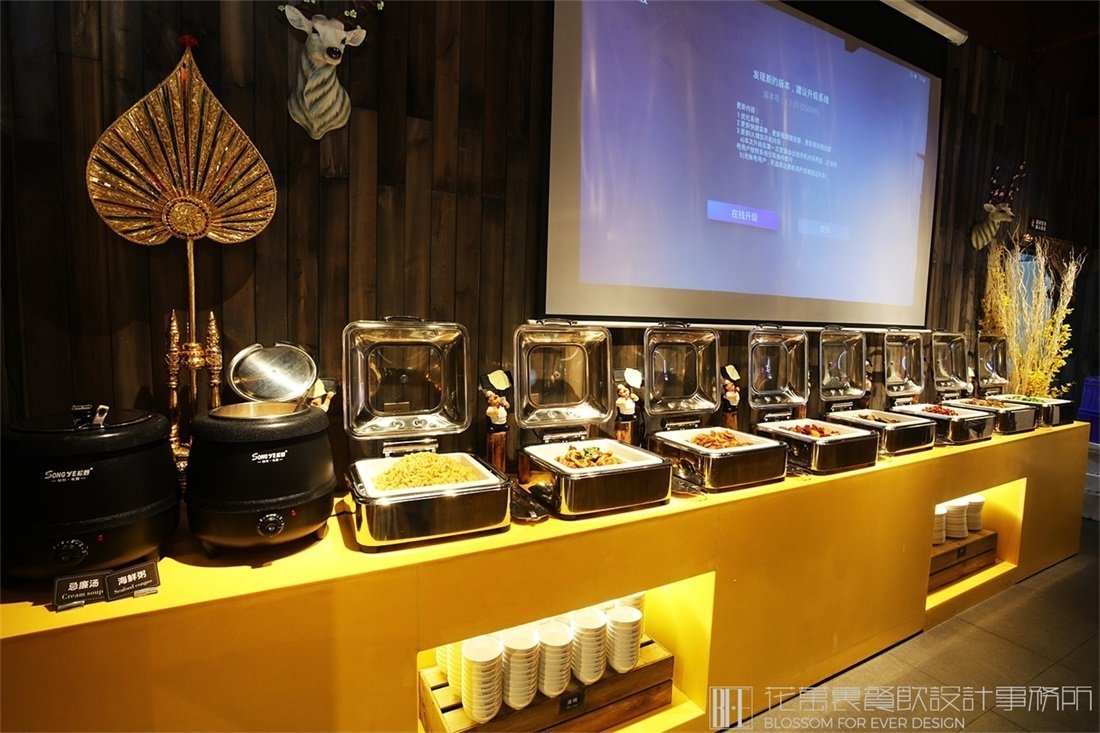 【領(lǐng)鮮】自助餐餐飲空間設(shè)計(jì)案例圖片 11