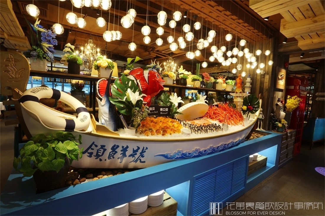 【領(lǐng)鮮】自助餐餐飲空間設(shè)計(jì)案例圖片 9