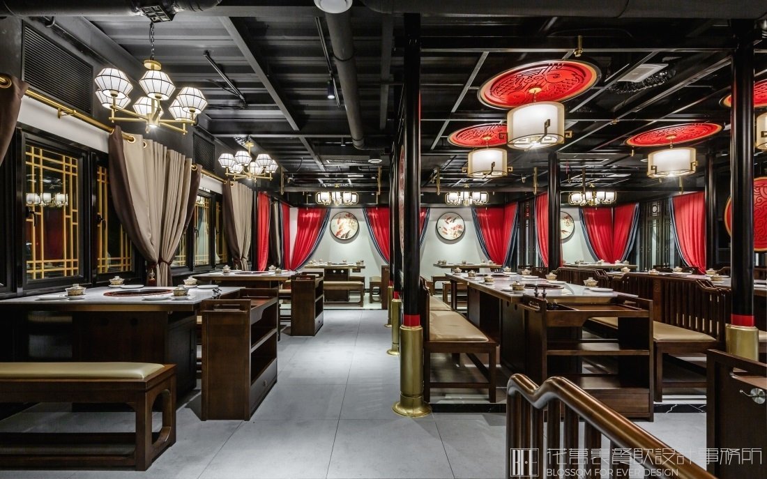 【東灶魚頭】火鍋店餐飲空間設(shè)計案例圖片 8