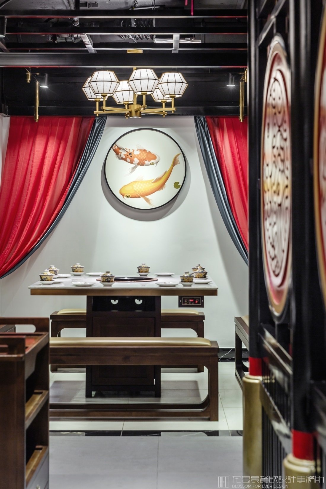 【東灶魚頭】火鍋店餐飲空間設(shè)計案例圖片 14