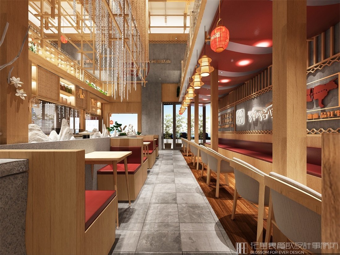 【金剛饸饹面】面館餐飲空間設(shè)計(jì)案例圖片 3