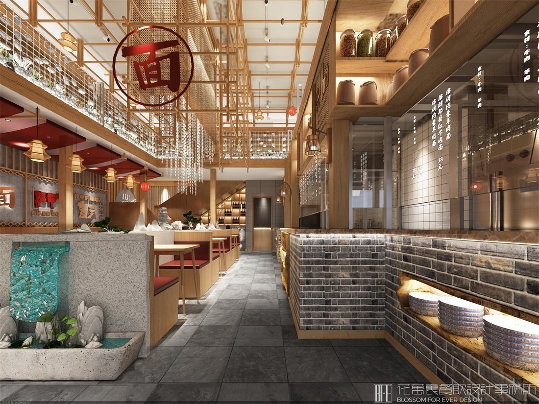 【金剛饸饹面】面館餐飲空間設(shè)計(jì)案例圖片 5