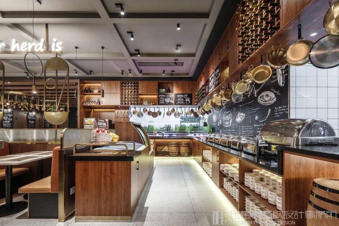 【臺北牛扒】自助餐餐飲空間設(shè)計案例圖片 2