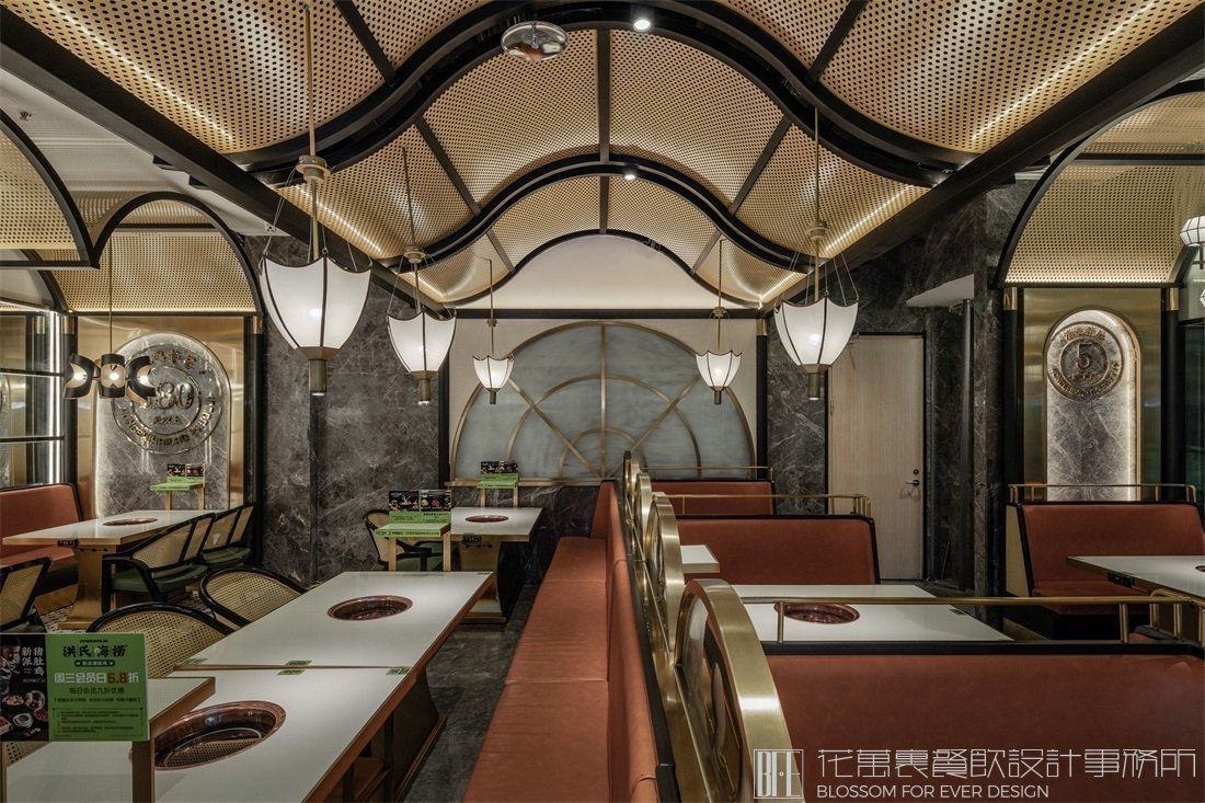 【嗨撈豬肚雞】火鍋店餐飲空間設計案例圖片 09